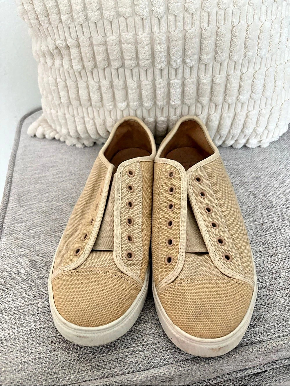 Sperry A/O 2-Eye Canvas Sneakers Beige US 8